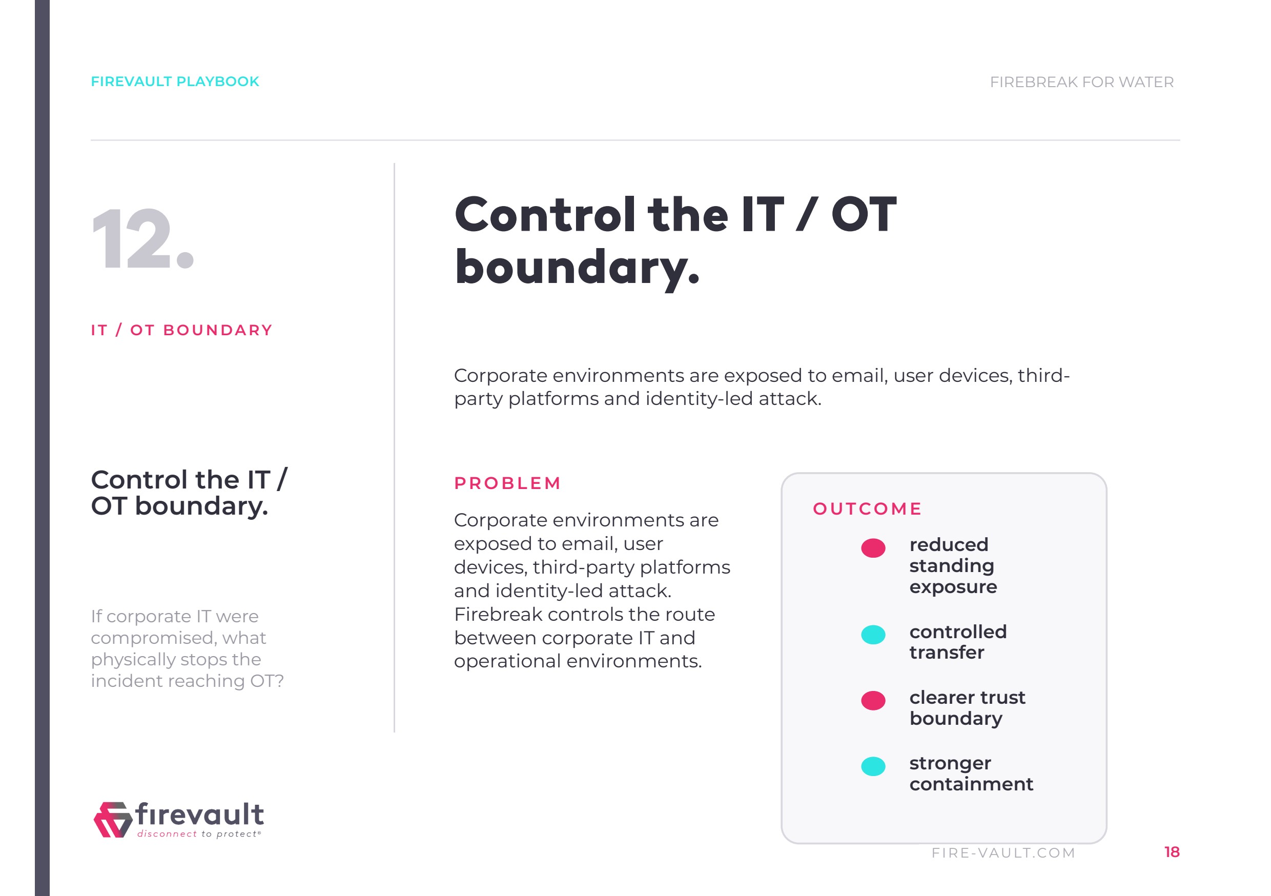 Control for Water: Deployment Playbook preview, IT / OT boundary